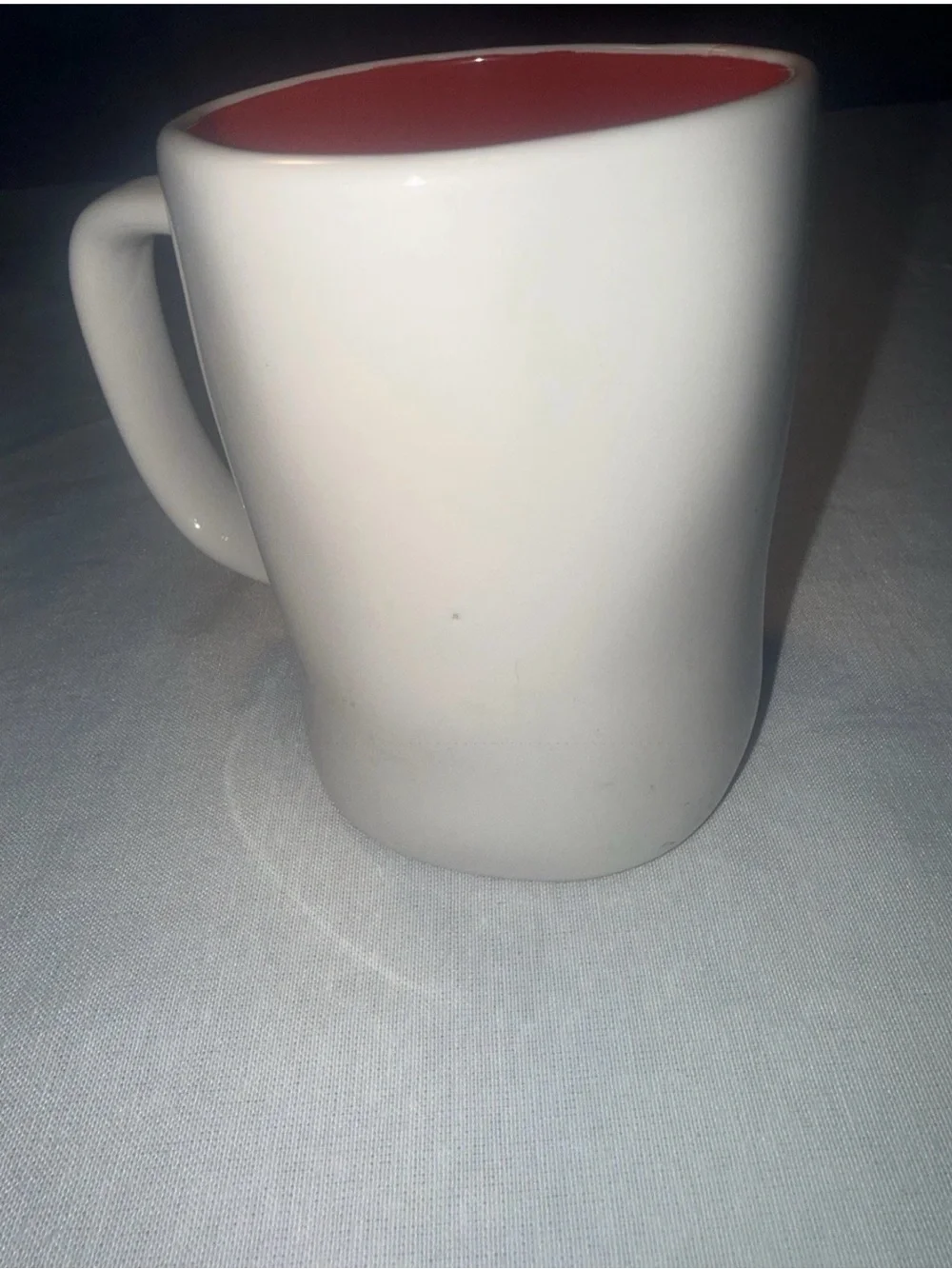 Rae Dunn White and Red 'ELF' Ceramic Accent Mug - Unbranded